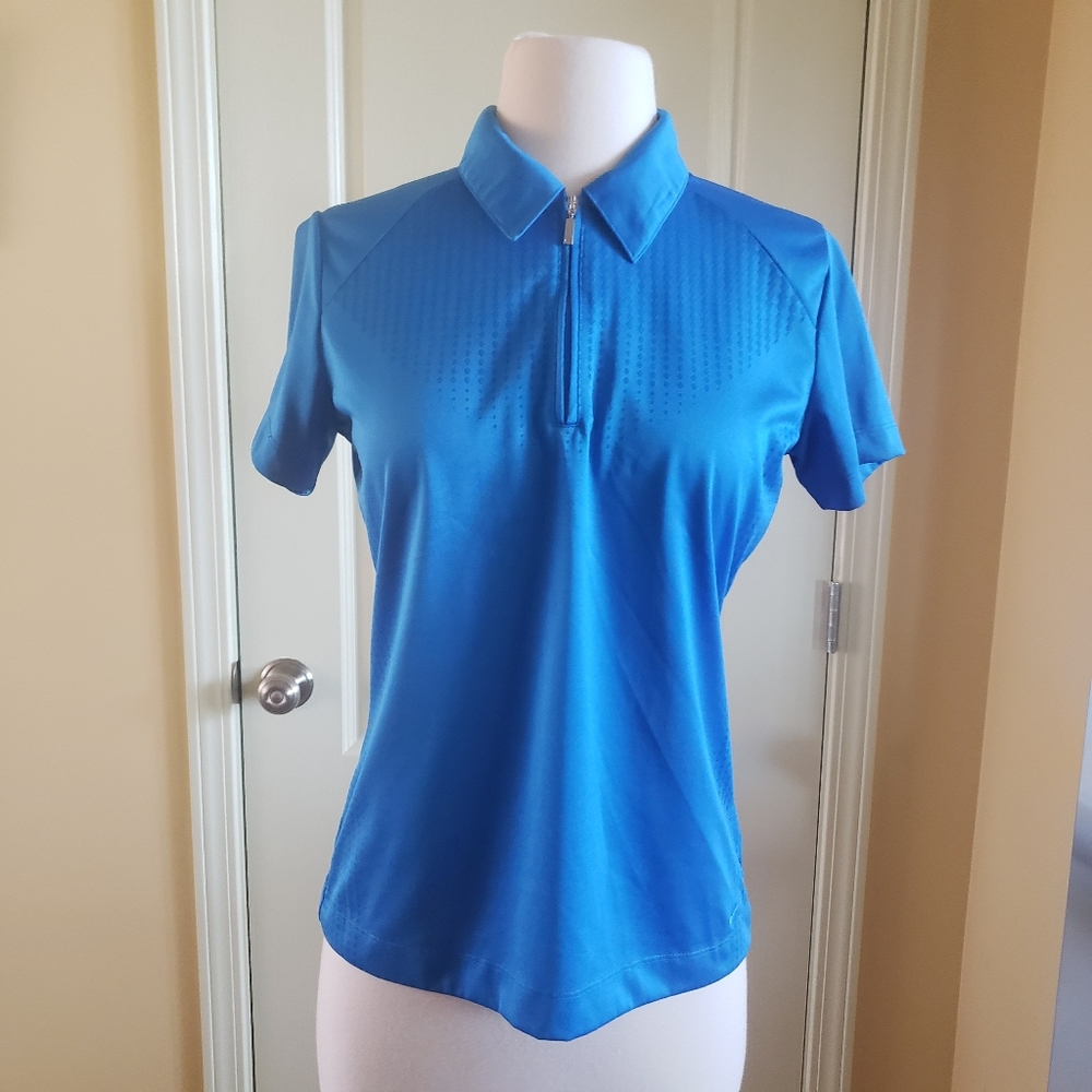 Nike Golf Blue Polo Fit Dri Sm
